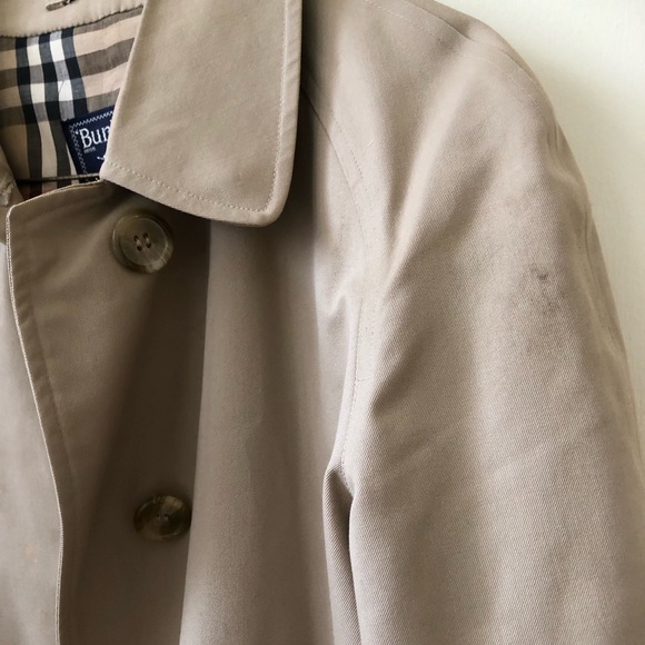 Rare Vtg Union Made Burberry Trench coat in Khaki - Picture 7 of 9